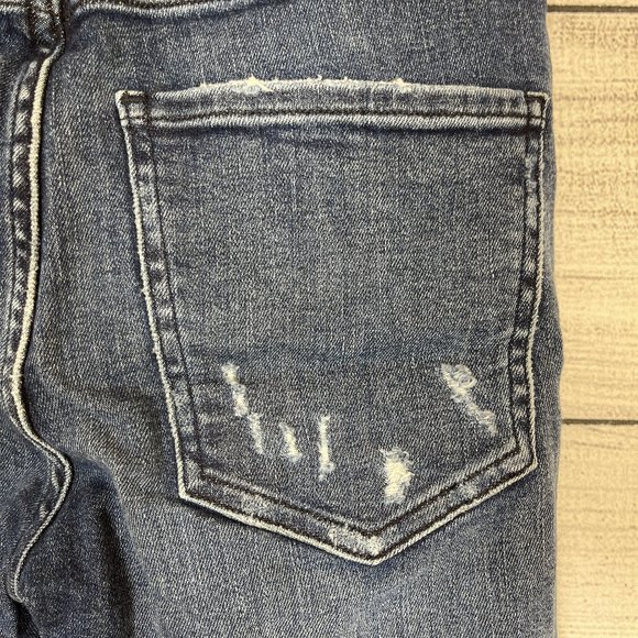 AGOLDE Sophie Crop Mid Wash Distressed Jeans Sz 26 - Picture 9 of 16